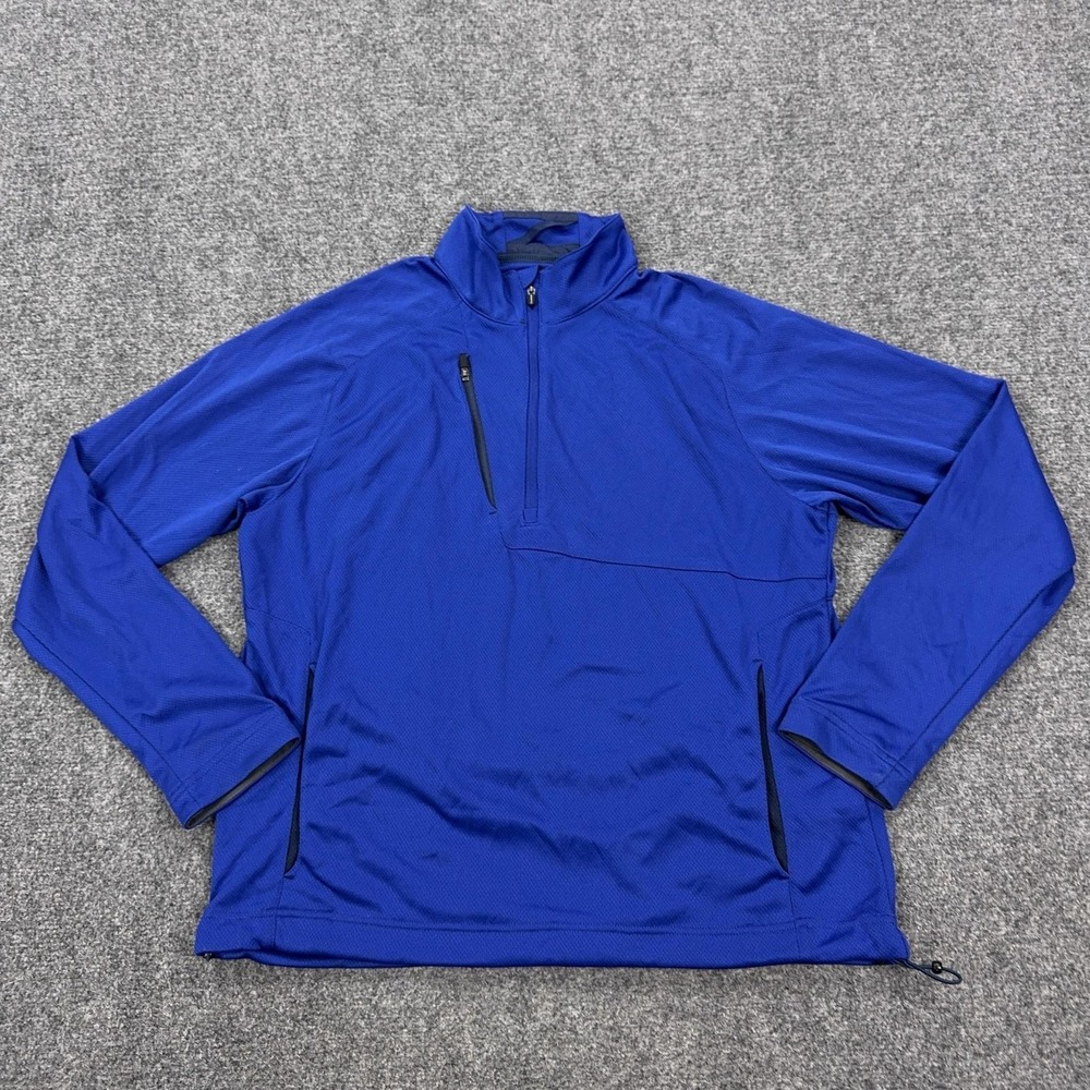 Zero Restriction Jacket Mens Medium Blue Tour Series 1/4 Zip Golf Windbreaker